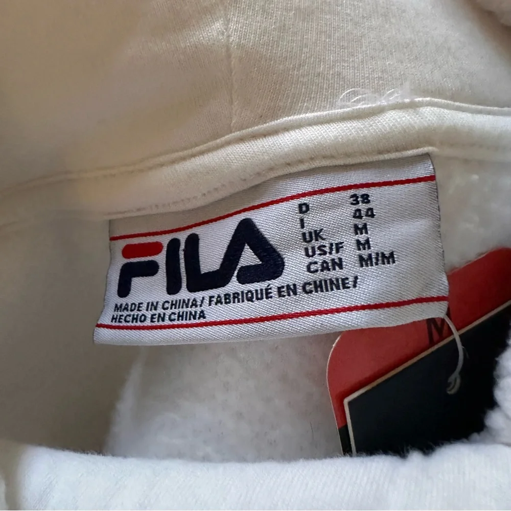 Fila Sherpa Caroline Hoodie Pullover NWT – Women’s Medium – White Cozy Fleece - Picture 6 of 6